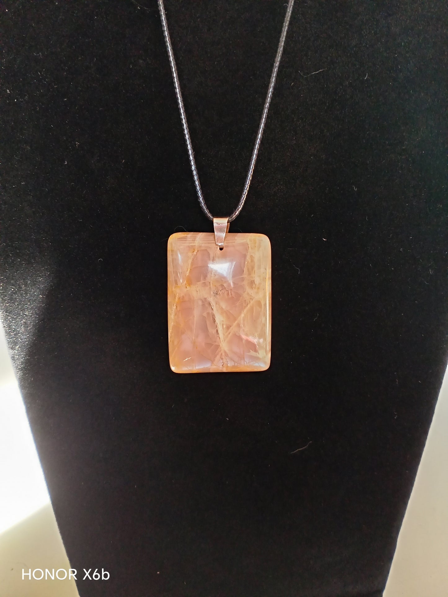 Pendentif en Pierre de Lune Orange
