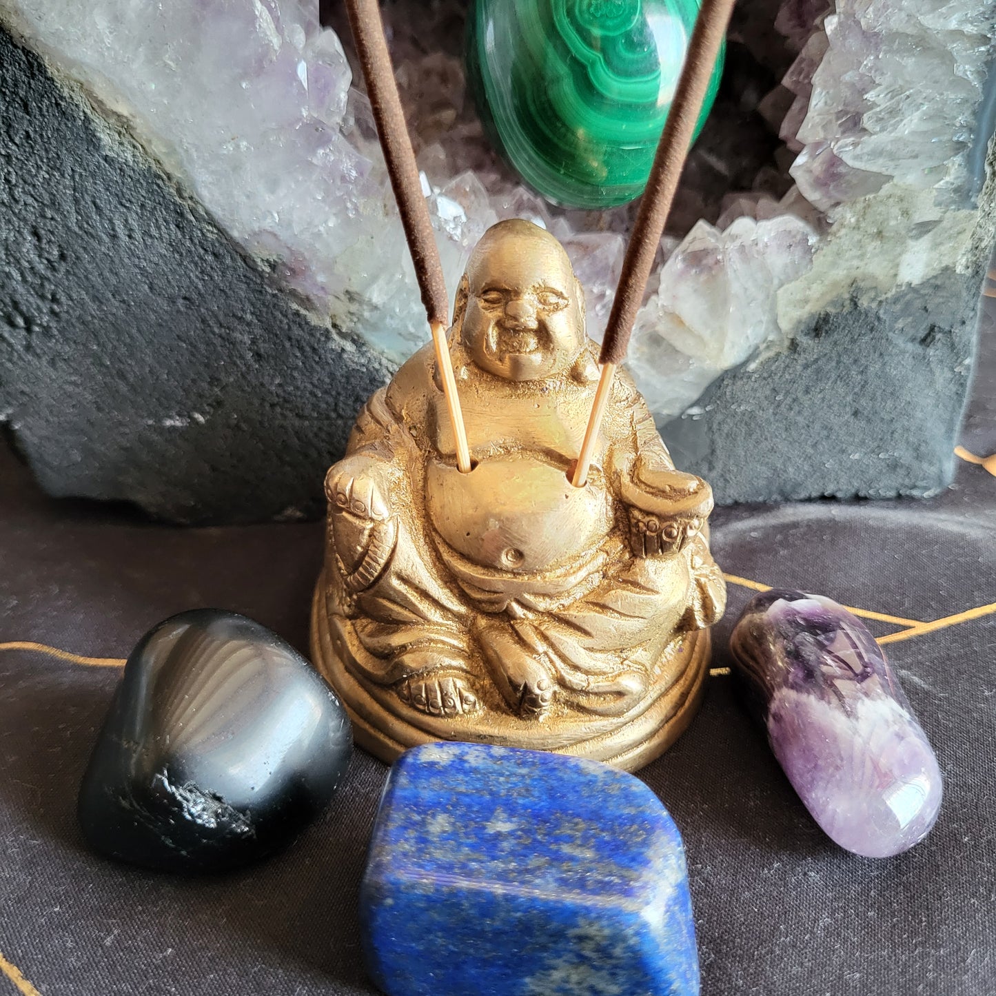 Encensoir Bouddha Doré