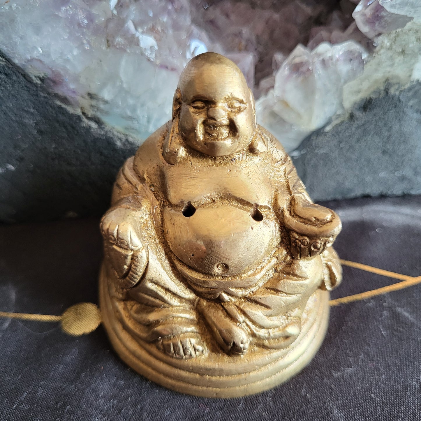 Encensoir Bouddha Doré