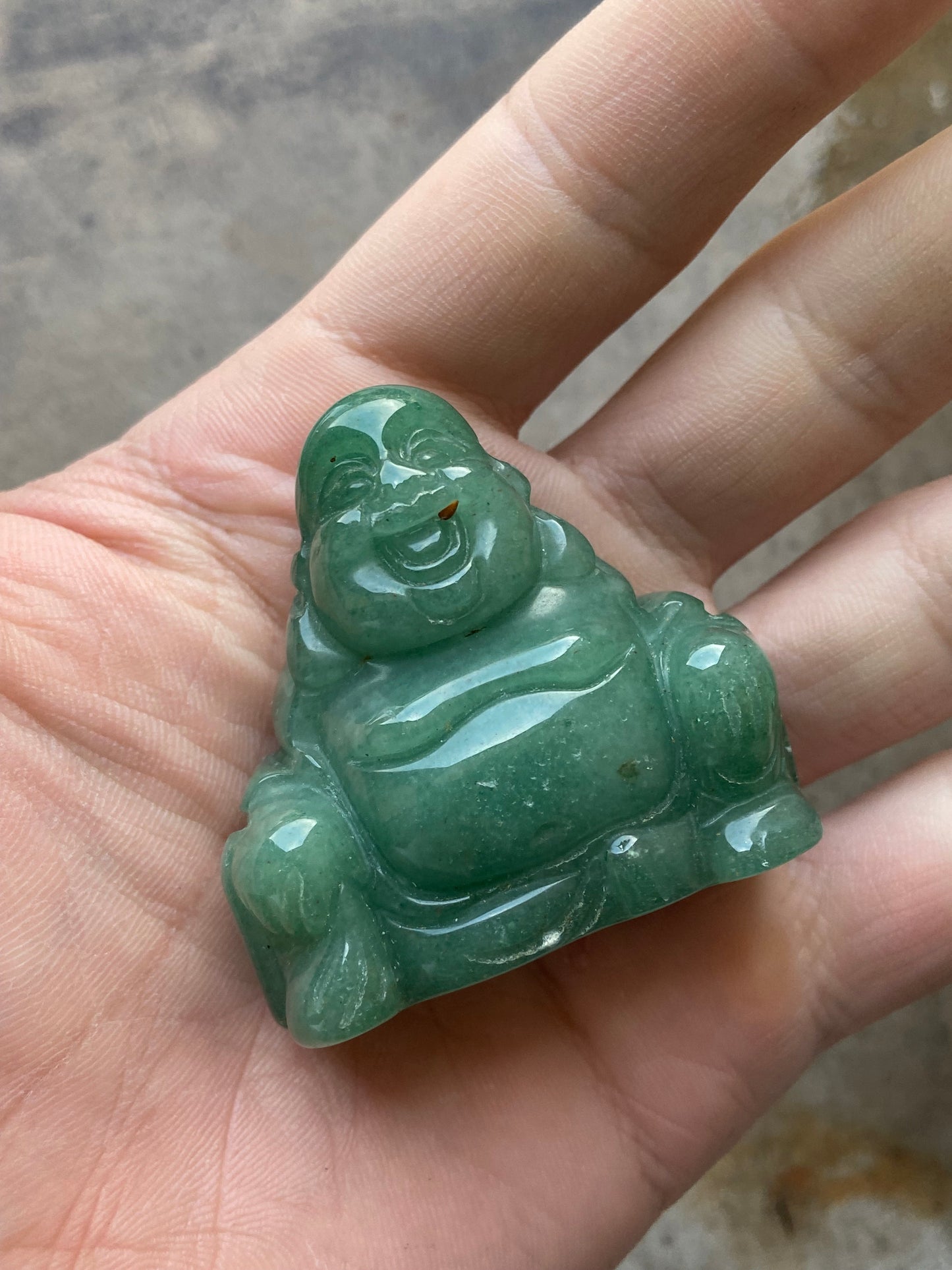 Bouddha en aventurine verte