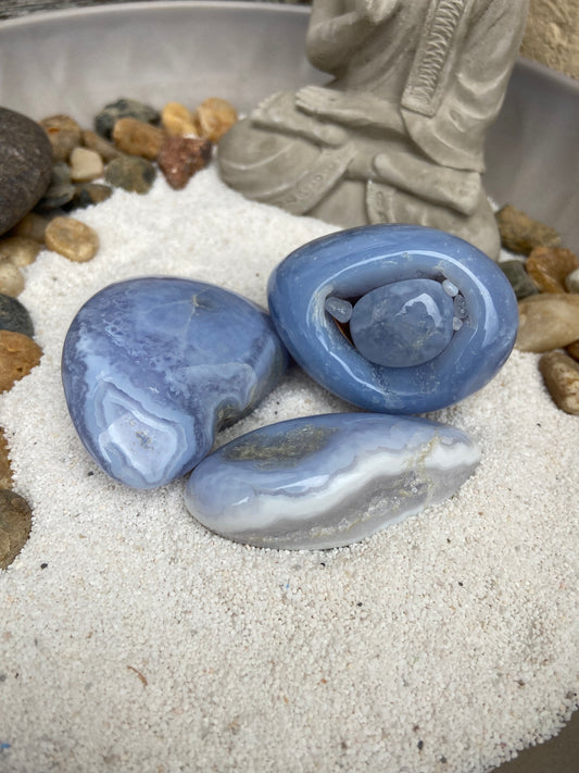 Calcédoine Bleue Sur Gangue