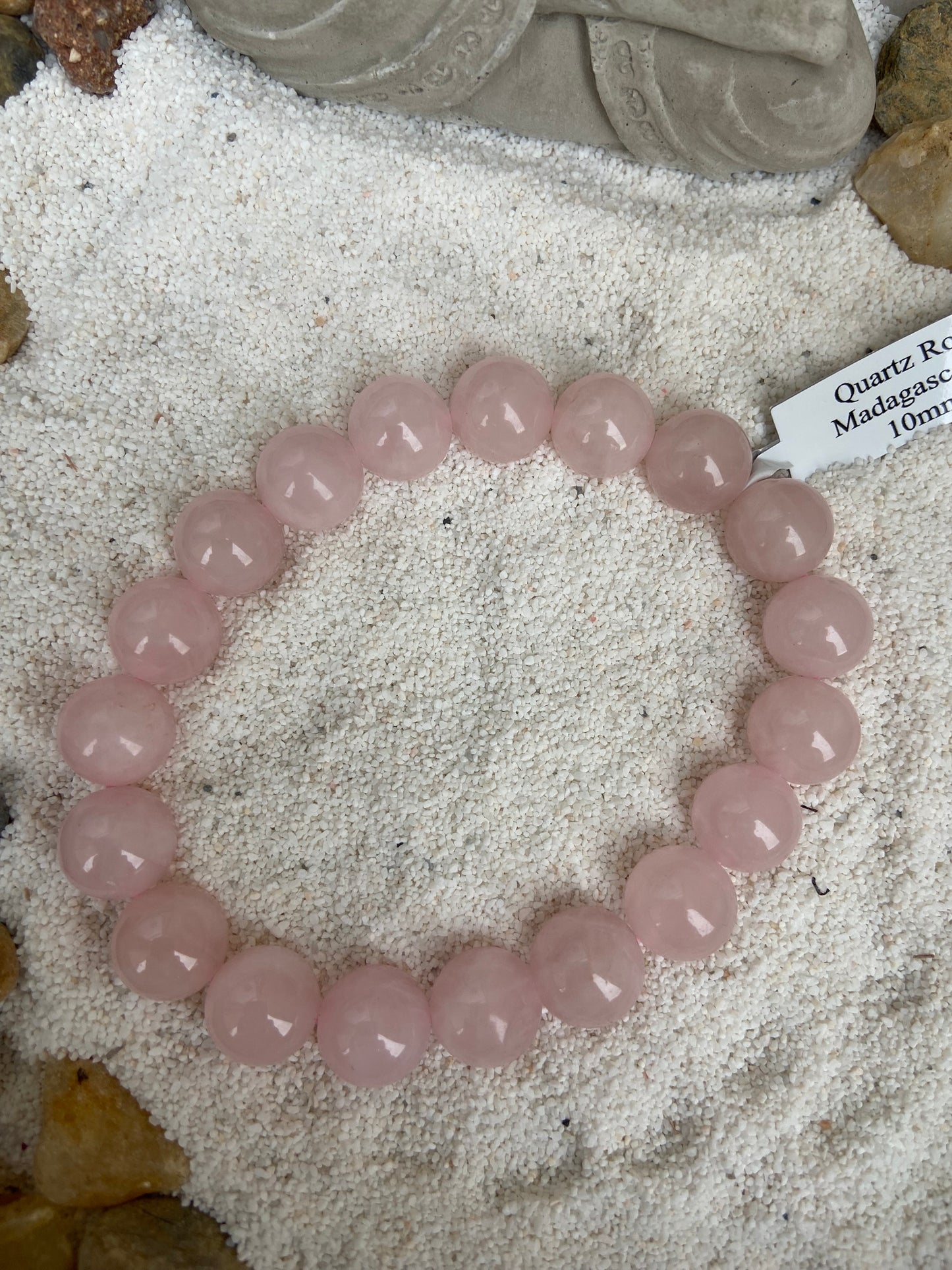 Bracelet boule Quartz rose