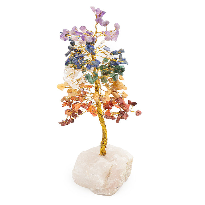 Arbre 7 chakras base quartz