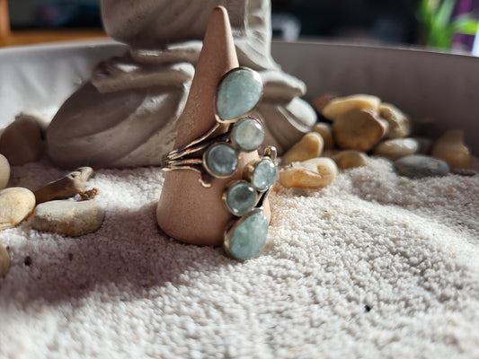 Bague argent 925 Aigue marine