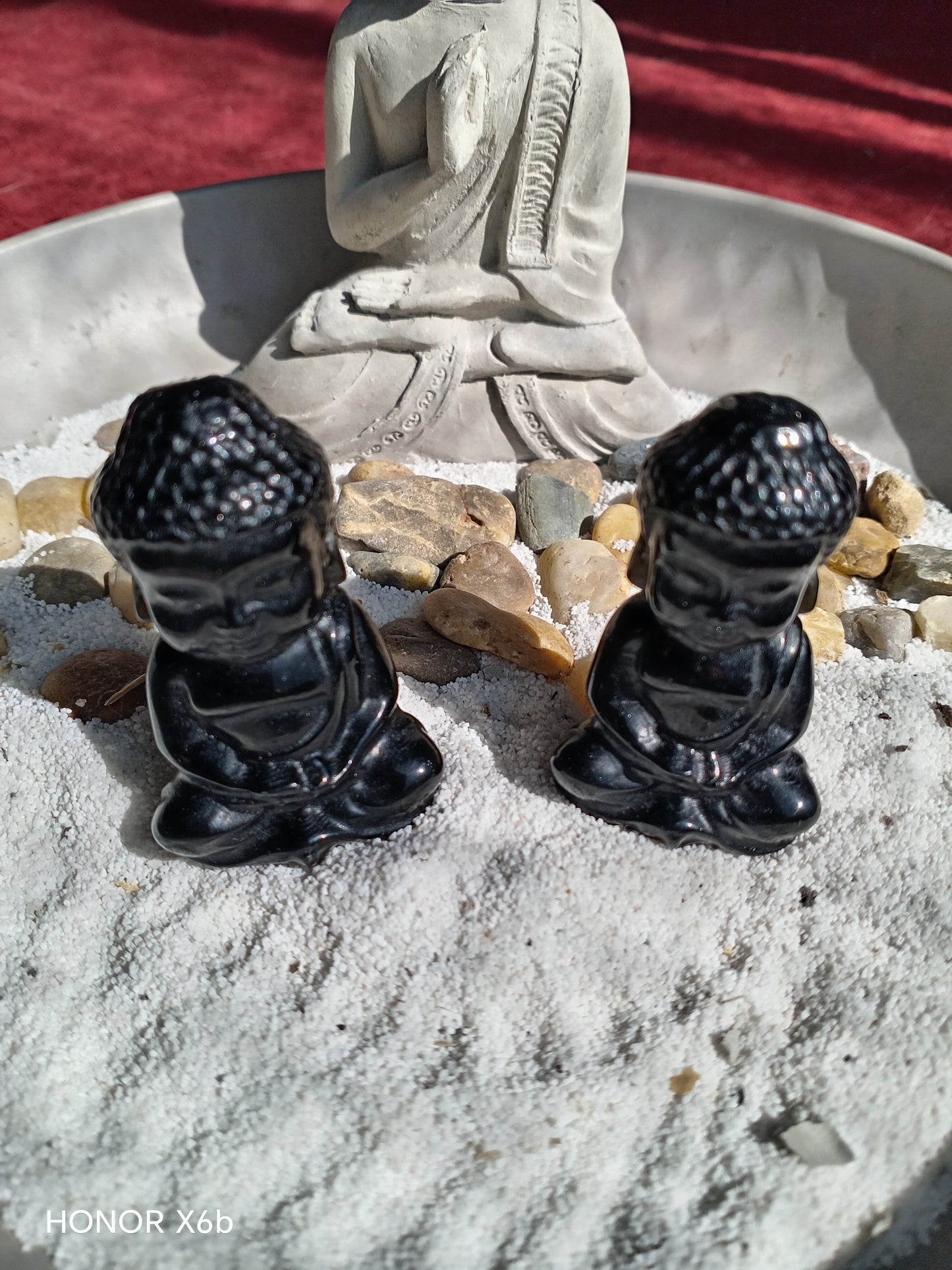 Bouddha indien en Obsidienne Noire