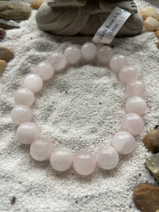 Bracelet boule Calcite rose