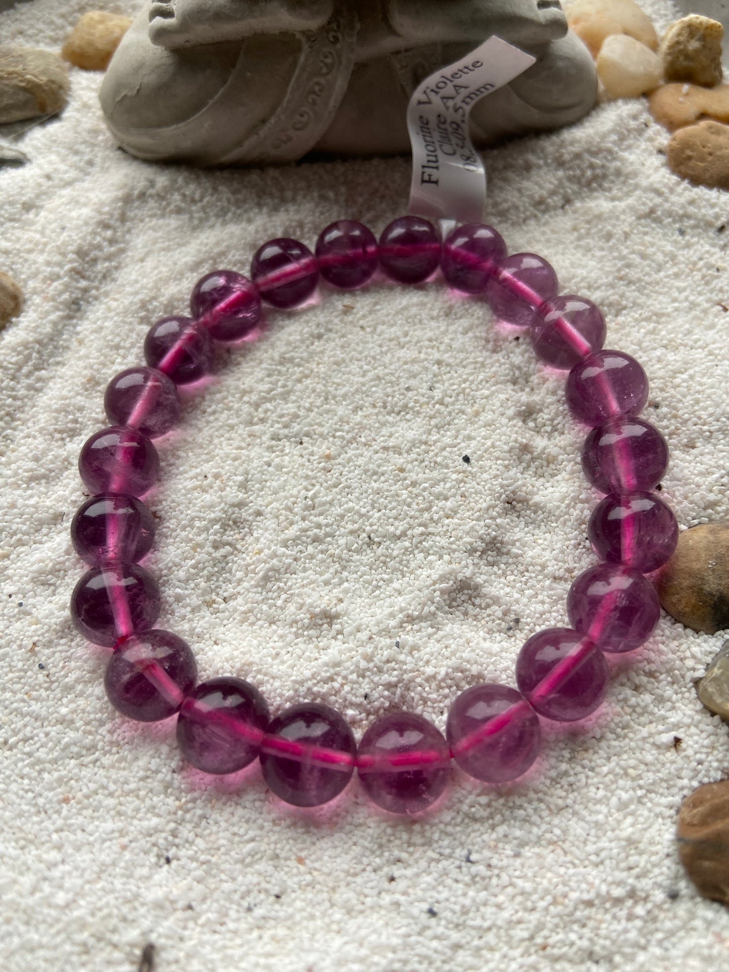 Bracelet boule Fluorine violette claire