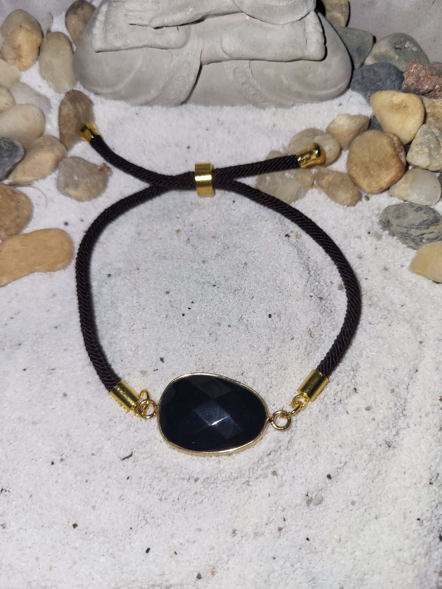 Bracelet en Obsidienne noire du Mexique